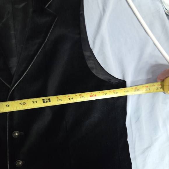 Men's Express velvet lapel vest with trim size small EUC - Picture 8 of 10